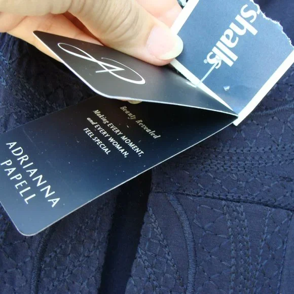 Adrianna Papel M blue embroidered sleeveless top New - Picture 6 of 14